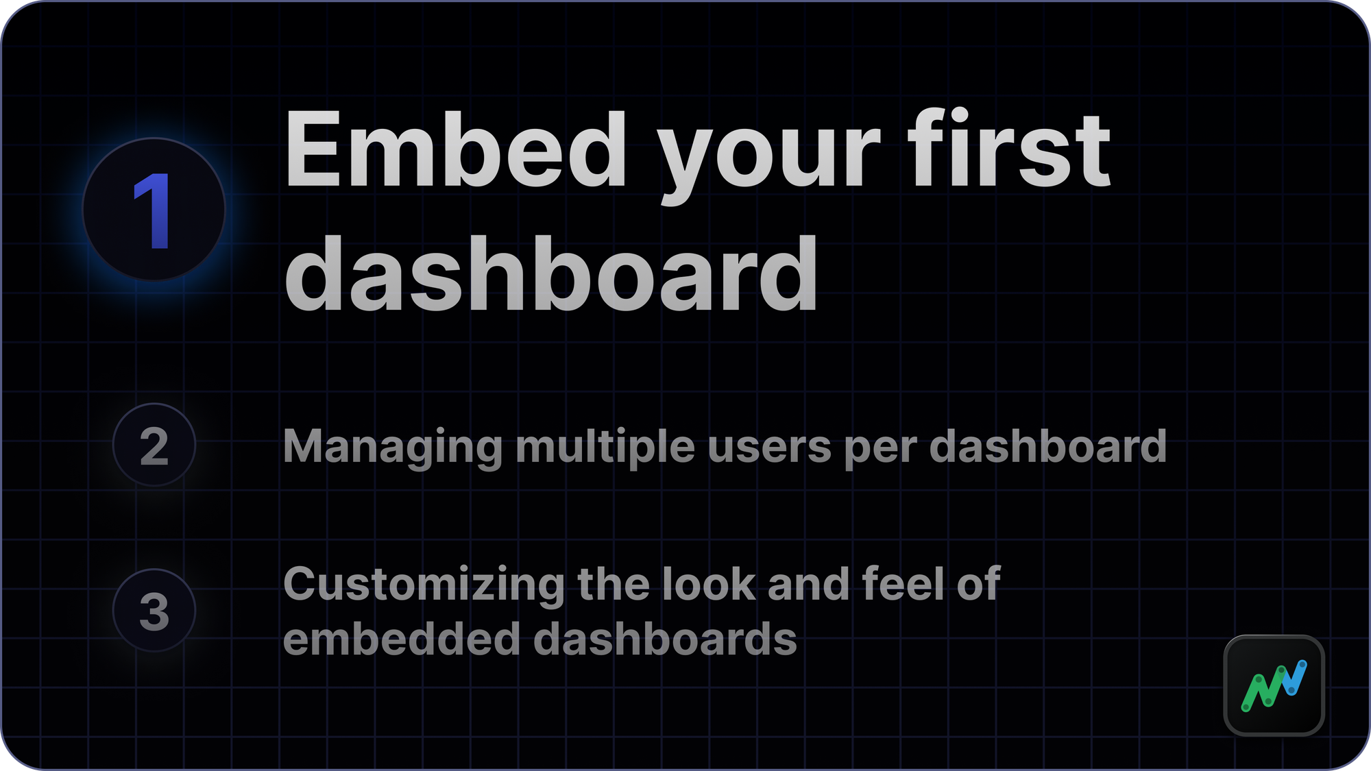 Embedding your first dashboard