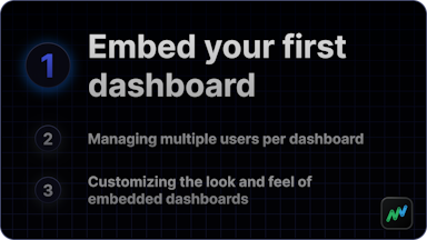 Embedding your first dashboard